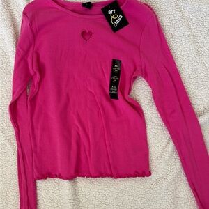 Art Class Vibrant Pink Long Sleeve Top